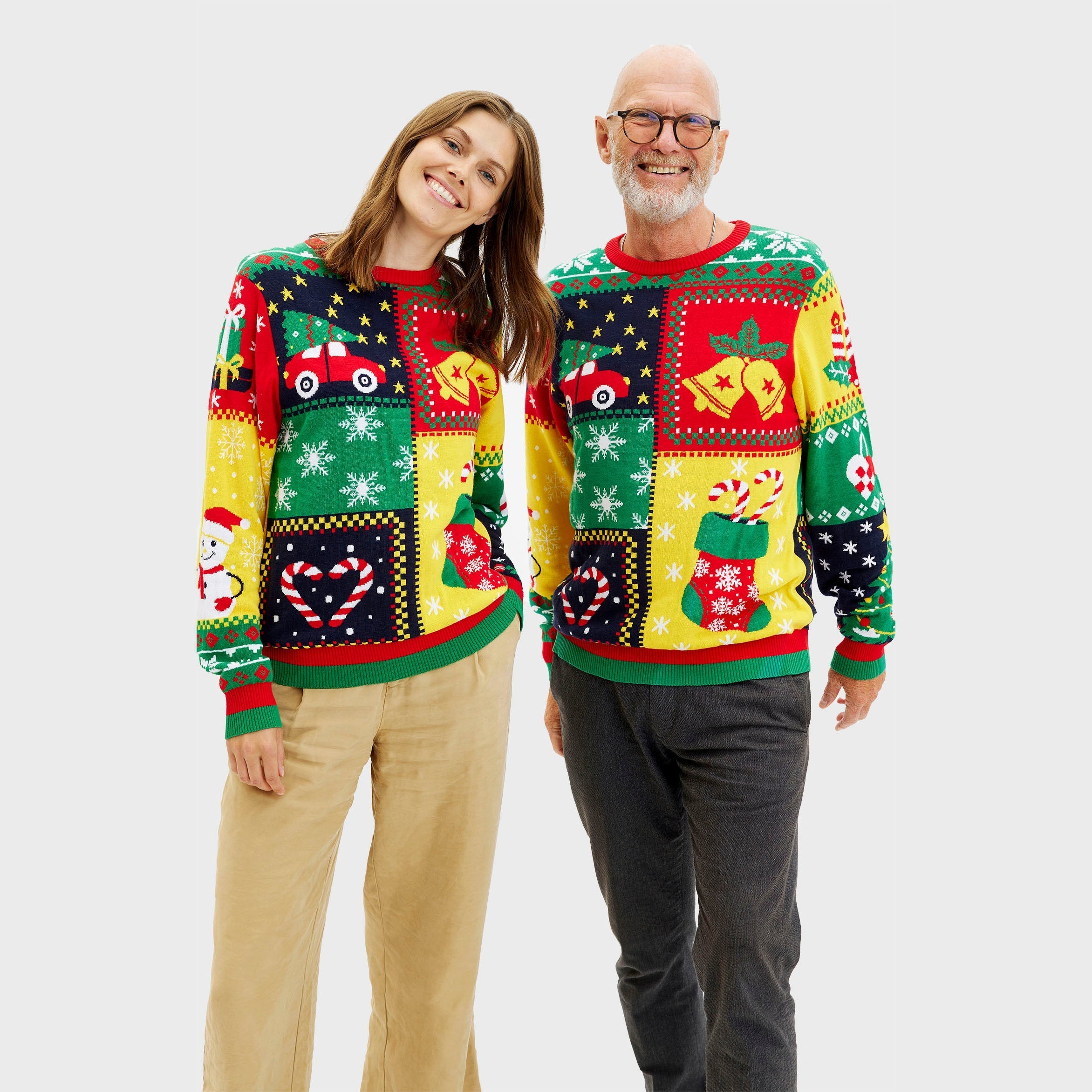The Patchwork Kersttrui - Dames