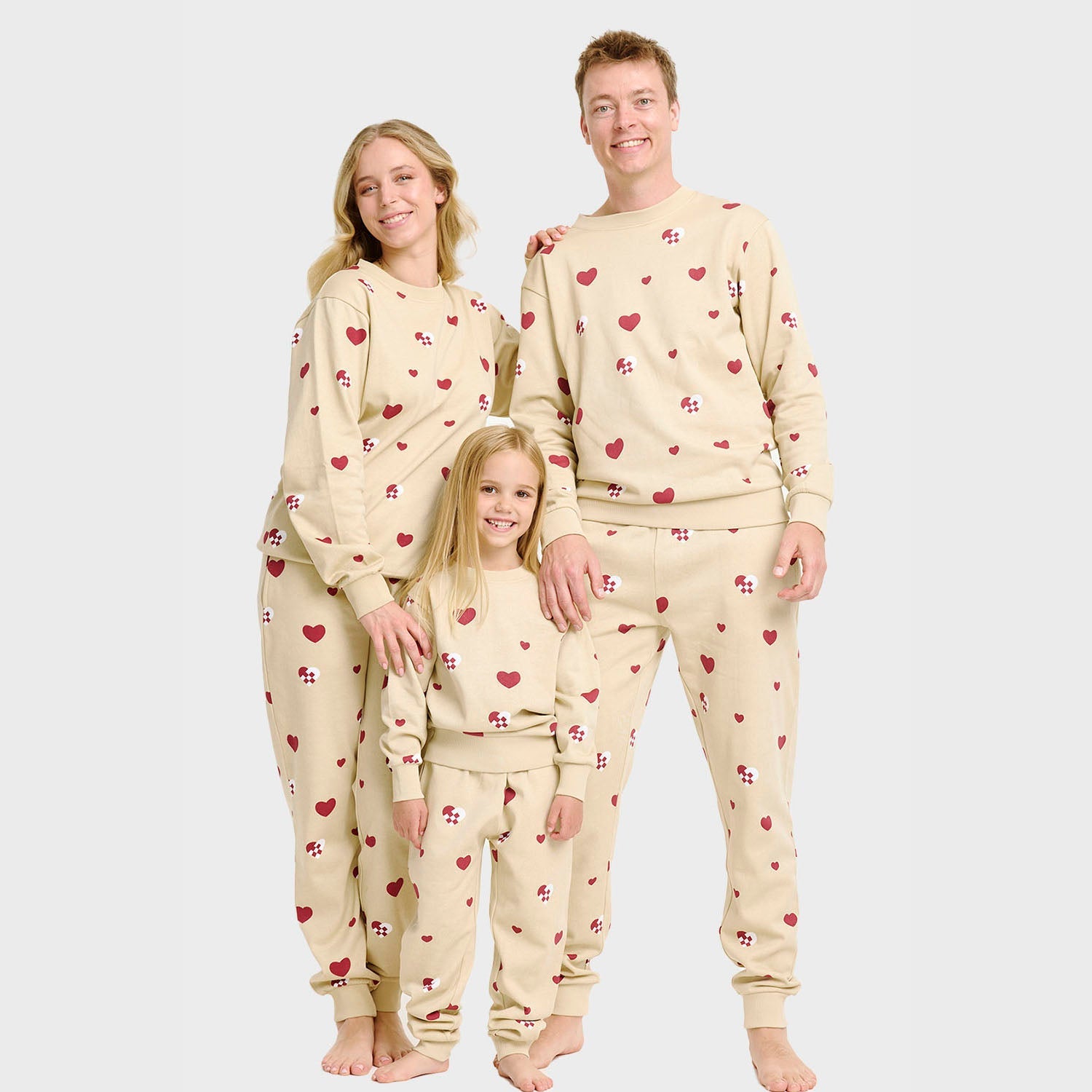 Kersthart sweatset – Dames