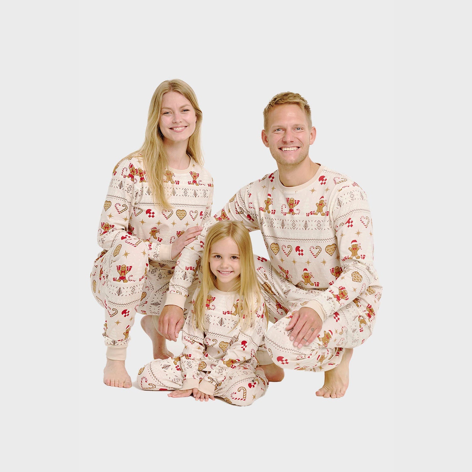 Christmas Cookie kerstpyjama beige – Dames