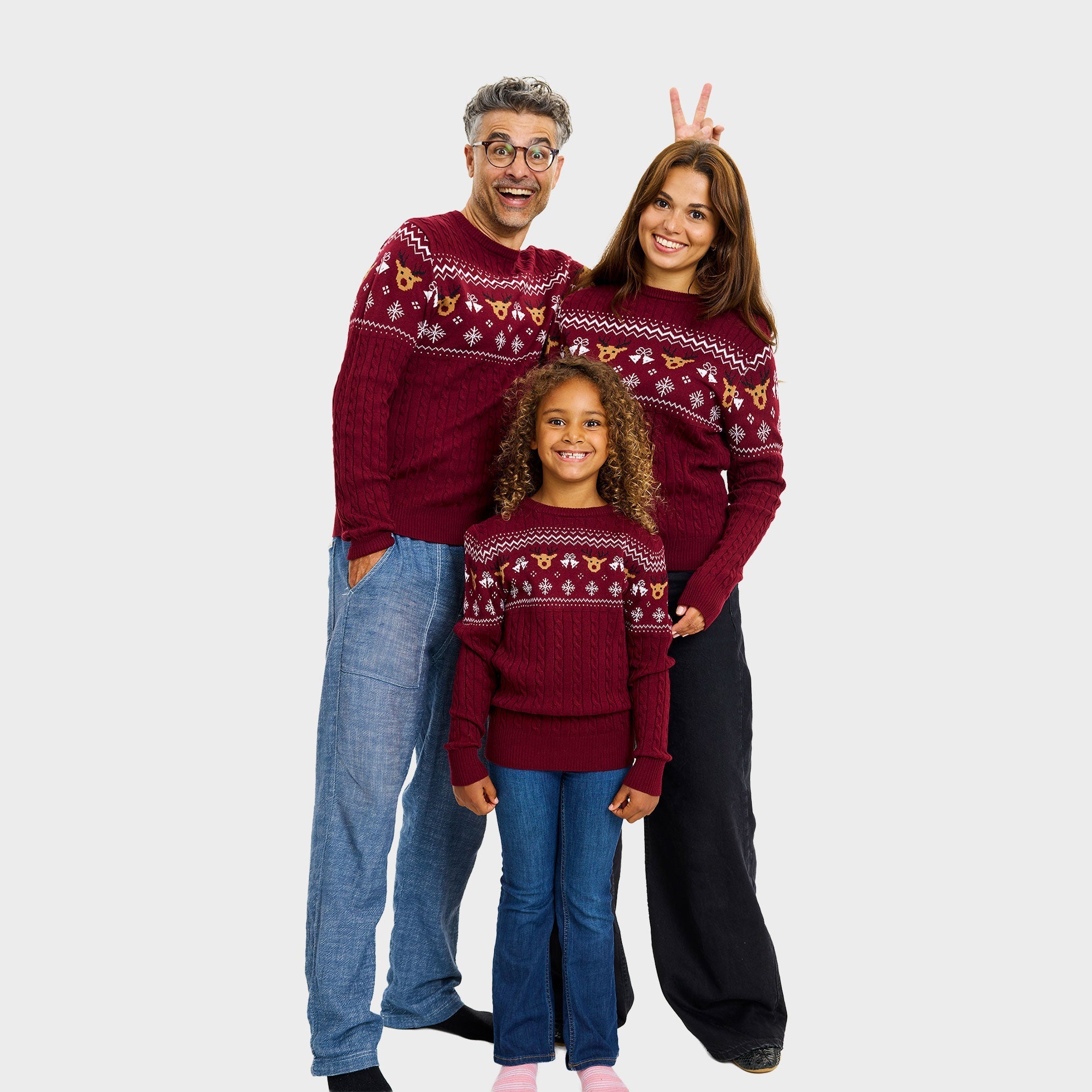 Wijnrode kersttrui – Heren