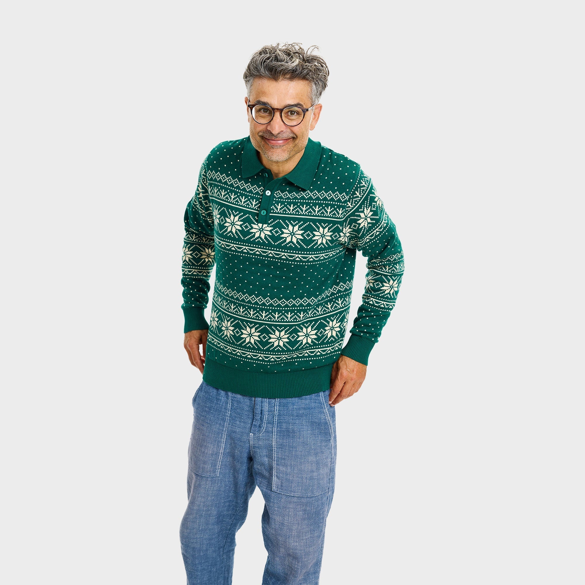 Het klassieke kerstpoloshirt – Heren